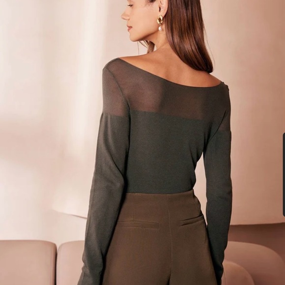 Khaki High Waisted Overlap Skort - Picture 5 of 12